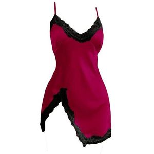 Elegant Love Nachthemd Sexy Negligee, Kleider für Damen mit Spitzenbesatz und Leopardenmuster (1-tlg., Schlafkleid) Nachtwäsche aus Satin, Loungewear