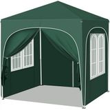 Woltu Pavillon, mit 4 Seitenteilen, 2x2 m, mit 4 Seitenwänden, höhenverstellbar, mit Tragetasche