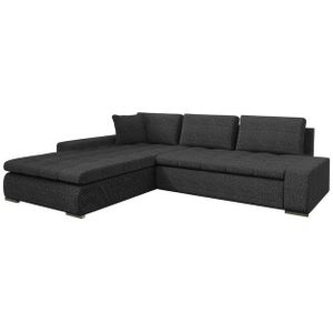MIRJAN24 Ecksofa Orkan, mit Bettkasten und Schlaffunktion, Kissen mit Reisverschluss, Seite universal