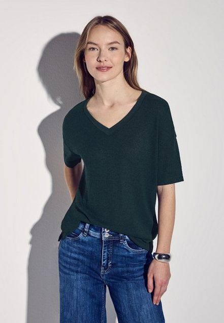 STREET ONE T-Shirt mit V-Ausschnitt