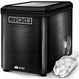 tillvex Eiswürfelmaschine 2,2 Liter Wassertank Ice-Maker LED-Display & Selbstreinigungsfunktion, Edelstahl 12 kg - 24 h, Eiswürfelbereiter