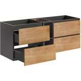 Lomadox Waschbeckenschrank MODENA-56 Hamilton Eiche Nb. 140/59,5/46 cm