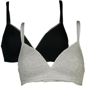 My Basic Soft-BH padded cotton bra mit leichtem V-Ausschnitt