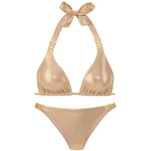 LASCANA Triangel-Bikini Rio mit goldfarbenen Zierschnallen