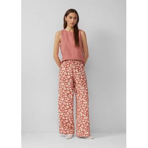 QS Stoffhose Wide-Leg-Hose aus Musselin
