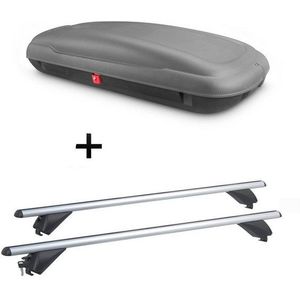 VDP Dachbox, Dachbox VDP-BA400+Alu Dachträger RB003 für Seat Ateca (5Türer) ab 2016