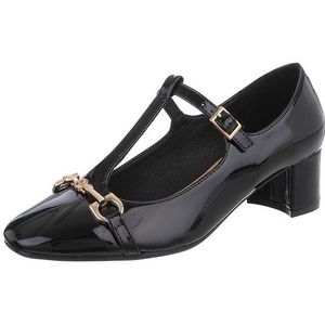 Ital-Design Damen Abendschuhe Elegant Schnürpumps (87118078) Blockabsatz Schnür- & Riemchenpumps in Schwarz