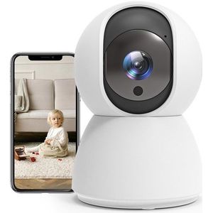 TALLPOWER Überwachungskamera C23-1P (Ultra HD 2K, 2.4GHz WiFi, Nachtsicht, Auto Tracking Infrarot-LED)