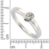 Zeeme Fingerring Silber 925 rhodiniert mit Zirkonia weiß