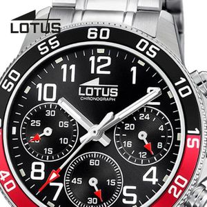 Lotus Chronograph Lotus Kinderuhr Edelstahl silber Lotus, (Chronograph), Kinder Armbanduhr rund, mittel (ca. 36mm), Edelstahl