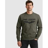 PME LEGEND Sweatshirt Crewneck soft terry with logo mit Logo Stickerei