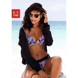 Bench. Push-Up-Bikini-Top Pitch, mit farbenfrohem Druck