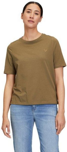 Cartoon Kurzarmshirt Cartoon Casual-Shirt mit Rundhalsausschnitt (1-tlg) Stickerei