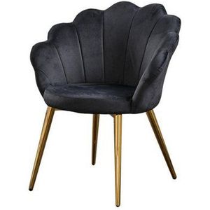 KAWOLA Esszimmerstuhl CARLA, Stuhl Velvet, Fuß schwarz oder gold, verschiedene Farben