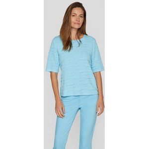 Rabe Rundhalsshirt im Crincle-Look