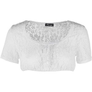 Ramona Lippert Dirndlbluse Eva Spitze Rundhals Trachtenbluse