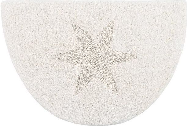 andas Badematte Marie, Höhe 13 mm, rutschhemmend beschichtet, fußbodenheizungsgeeignet, strapazierfähig, Baumwolle, halbrund, Badteppich, Stern Motiv, Hoch-Tief-Struktur, auch als Set