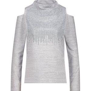Monari Blusenshirt Pullover chrome melange