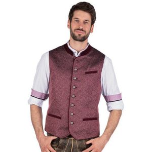 Spieth & Wensky Trachtenweste Trachtenweste - BENSON - marsala/dunkelrot, jeans/dunkelblau