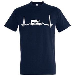 Youth Designz T-Shirt Camping Herzschlag Herren Shirt mit lutsigem Frondruck