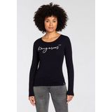 KangaROOS Longsleeve Langarm, sehr figurbetont, aus Rippware, aus 100% Baumwolle