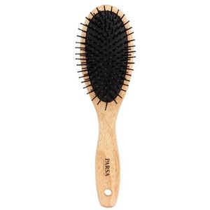 PARSA Beauty Haarbürste Haarbürste aus Naturkautschuk Holz groß oval mit Kunststoffstiften