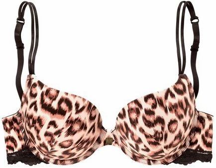 JETTE Push-up-BH mit Leopardenmuster, sexy Dessous
