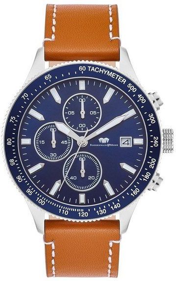 Rhodenwald & Söhne Chronograph Karthago II braun, mit Echtleder-Armband