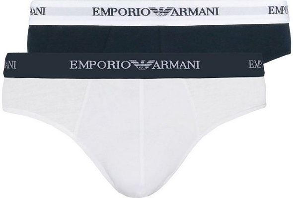Emporio Armani Slip Stretch Cotton Brief (2-St) ohne störende Gesäßnaht
