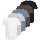 Jack & Jones Rundhalsshirt JPRBLABRODY TEE SS CREW NECK 5PK MP (Packung, 5-tlg)