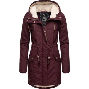 Ragwear Wintermantel Elsie stylischer Winterparka mit Kapuze und Teddyfleece