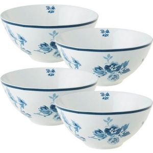 LAURA ASHLEY BLUEPRINT COLLECTABLES Schale China Rose, Porzellan, (Set, 4-tlg)
