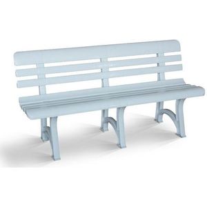 Bica Gartenbank Olimpia weiß Ideal für Garten Sitzbank, Parkbank