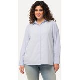 Ulla Popken Hemdbluse Bluse Streifen Hemdkragen Langarm