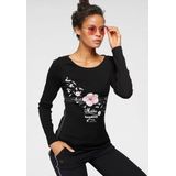 KangaROOS Longsleeve Langarm, sehr figurbetonter Schnitt, mit Print