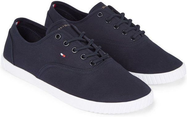 Tommy Hilfiger CANVAS LACE UP SNEAKER Sneaker in schmaler Form, Freizeitschuh, Halbschuh, Schnürschuh