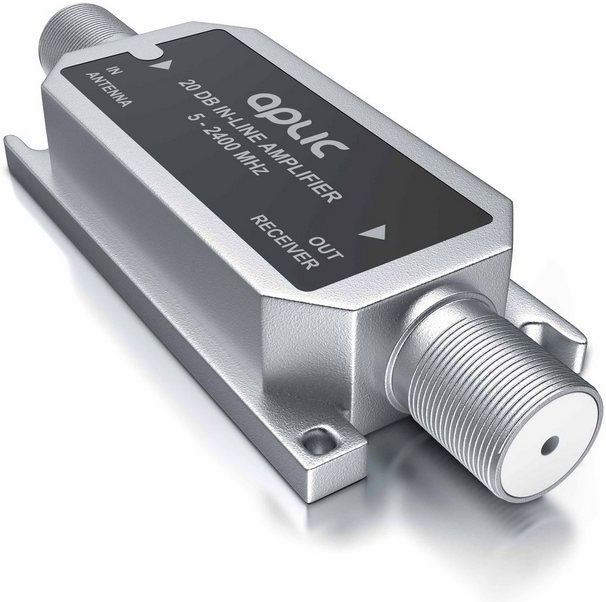 Aplic Inlineverstärker, Satelliten Leitungsverstärker Leistungsverstärker (Inline 5 - 2400 MHz SAT Verstärker, Anschluss über F-Anschlussbuchsen)