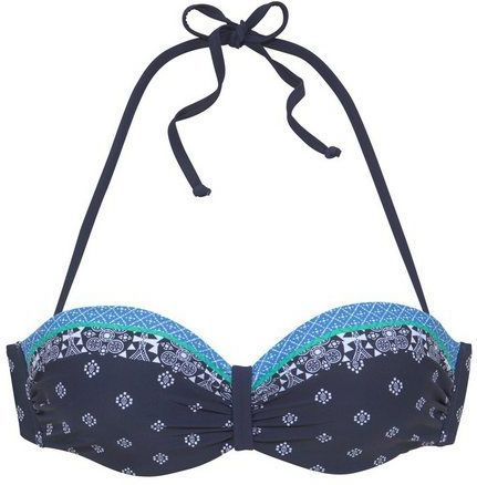 LASCANA Bügel-Bandeau-Bikini-Top Jimer, mit platzierten Druck