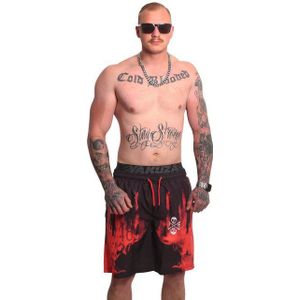 YAKUZA Boardshorts Burning Allover mit Doppelbund