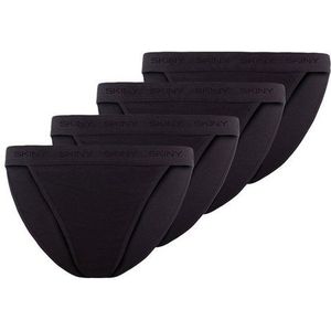 Skiny String 4er Pack Damen Tanga Cotton Rib (Packung, 4-St) Zwickel