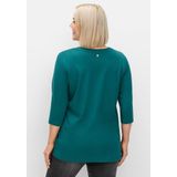 Sheego 3/4-Arm-Shirt Große Größen aus trageangenehmem Baumwoll-Modal-Mix