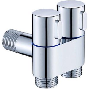 Refttenw 2-Wege-Ventil, Wasserventil 2 Wege, Messing Eckventil für Toilette