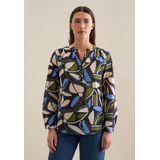 seidensticker Klassische Bluse Schwarze Rose Tunika Floral