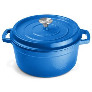 Ottia Schmortopf Gusseisen Topf, Brottopf, Bräter, Größen Ø22-28cm, alle Herdarten, Gusseisen, 3-lagige Emaille (22cm / 3L, inkl. E-Rezeptbuch und Garantie), Händler aus Hamburg