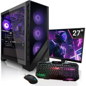 SYSTEMTREFF Basic Gaming-PC-Komplettsystem (27", AMD Ryzen 5 5655G, RX Vega 7, 16 GB RAM, 512 GB SSD)