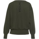 FCUK Sweatshirt (1-tlg) Sweatshirt mit V-Ausschnitt und großen Rückenprint, Loungeanzug