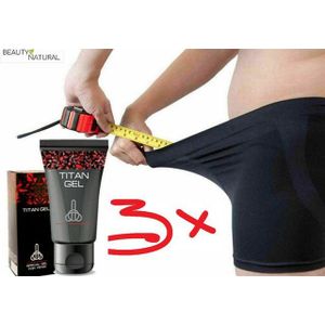 TITAN GEL Gleit- und Massagegel Penis XXL Set: 3x Titan Gel BLACK für sichtbare Vergrößerung, Monatskur, 3-tlg., 3 x 50 ml