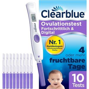 Clearblue Ovulationstest Fortschrittlich & Digital (testet 2 Hormone), Kinderwunsch, 10 tlg.