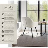 tectake Esszimmerstuhl Marilyn (Set, 4 St), Große Sitzschalen mit durchgehender Arm- und Rückenlehne