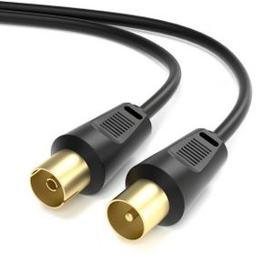 JAMEGA Antennenkabel HDTV Full HD 135db 75 Ohm Koaxialkabel 4K UHD Koax Steck SAT-Kabel, TV Koax, (750 cm)